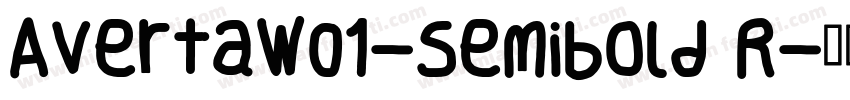 AvertaW01-Semibold R字体转换